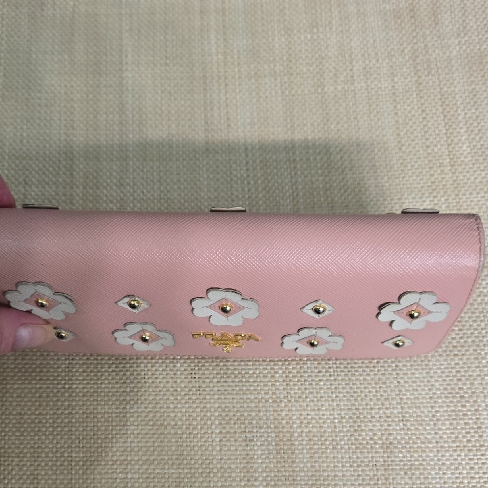 Prada Pink and White Floral Wallet EUC - Picture 11 of 15